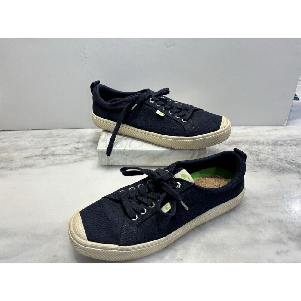 Cariuma Rio Brazil Low Navy Canvas Sneakers Shoe Mens 12 Women’s 13.5 Blue